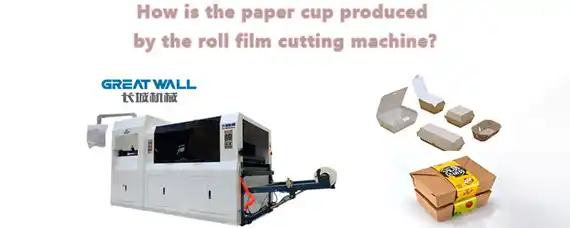 /How is the paper cup produced by the Roll Die Cutting machine?