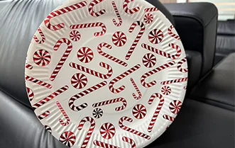 Hot-stamped dinner plate